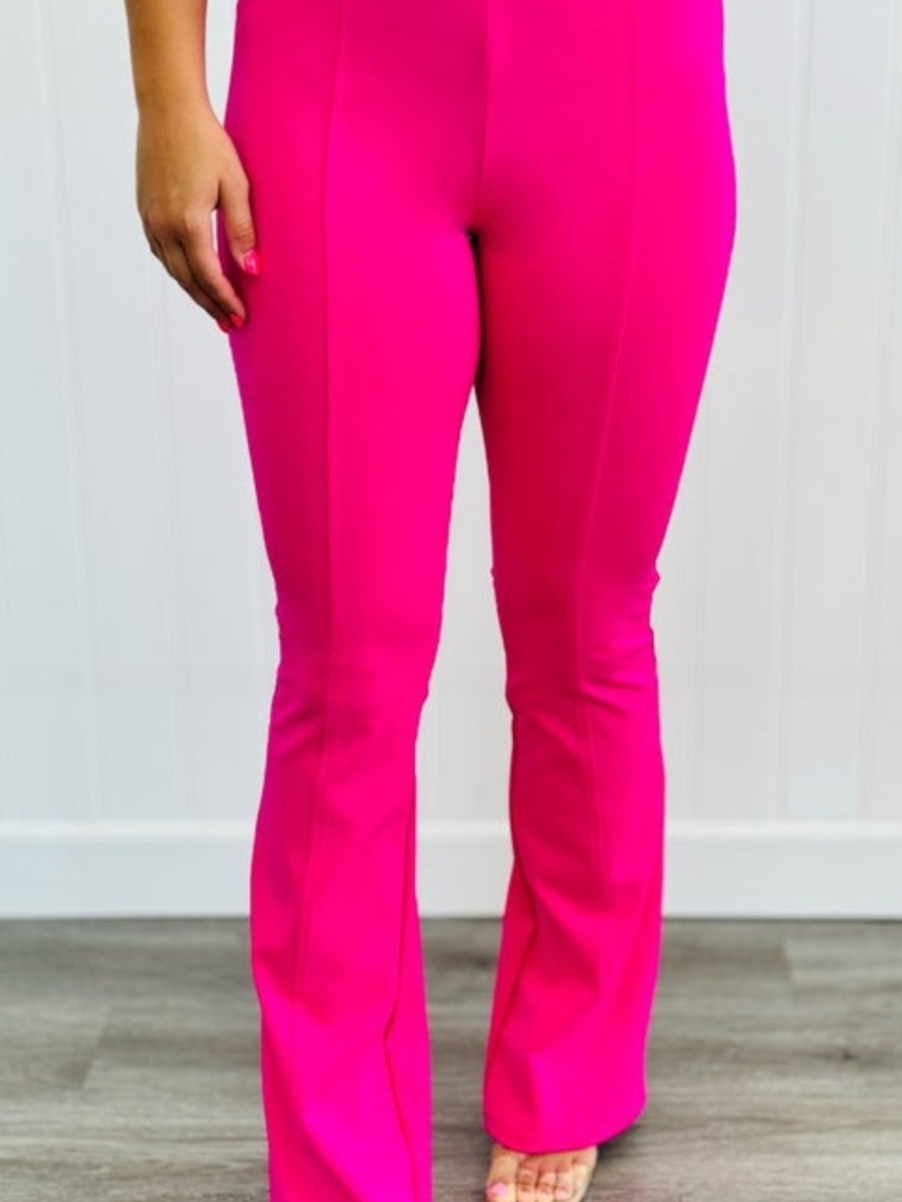 Dear Scarlett Hot Pink High-Rise Flare Magic Pants Size XL